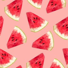 Seamless background with watermelons