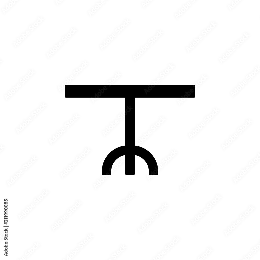Poster round table glyph icon. element of furniture icon for mobile concept and web apps. this round table 