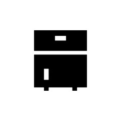 nightstand glyph icon. Element of furniture icon for mobile concept and web apps. This nightstand glyph icon can be used for web and mobile. Premium icon