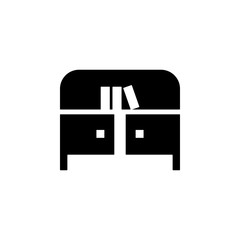 bookcase glyph icon. Element of furniture icon for mobile concept and web apps. This bookcase glyph icon can be used for web and mobile. Premium icon