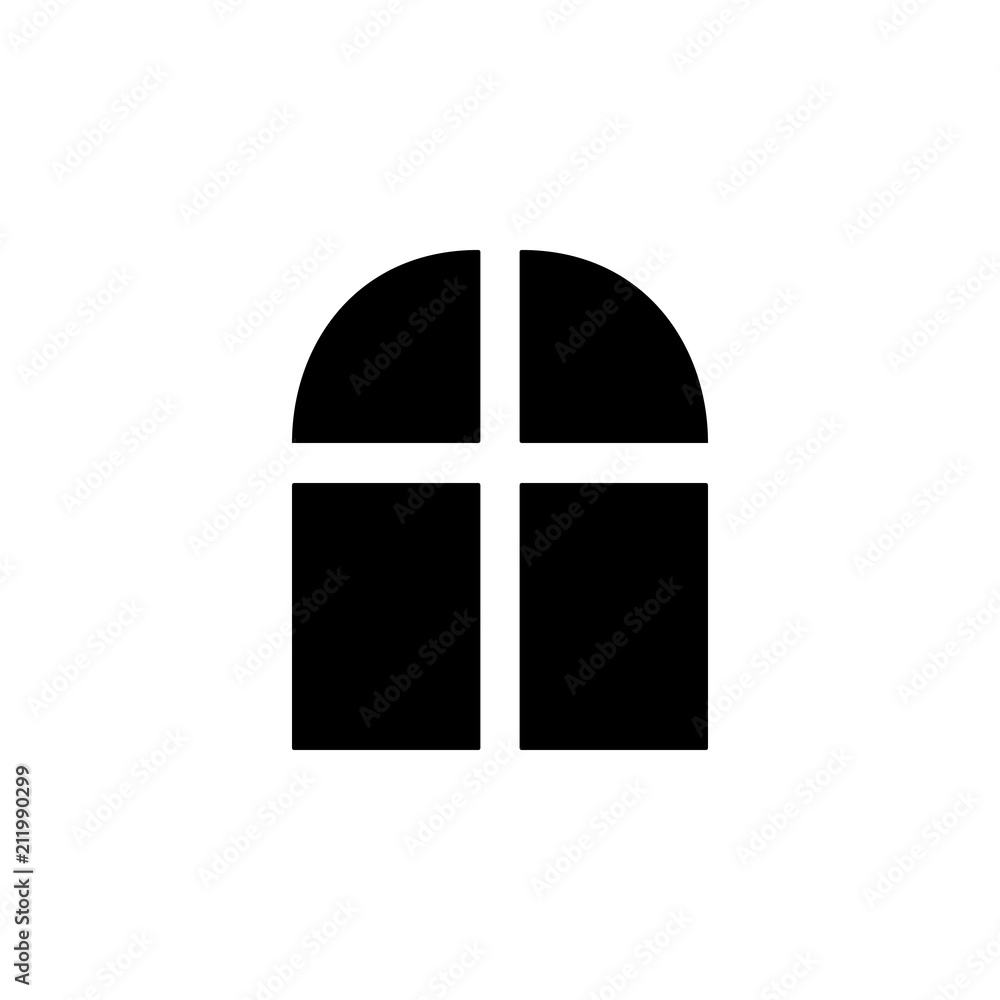 Poster window glyph icon. element of furniture icon for mobile concept and web apps. this window glyph icon