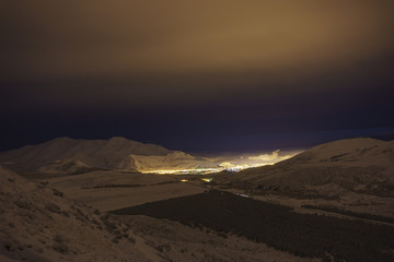 Fototapeta na wymiar Cold night in Patagonia