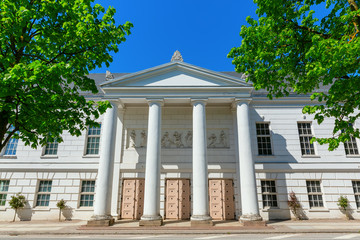 historic theater building in Putbus, Ruegen