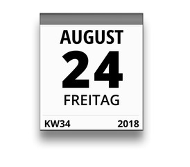 Kalender für Freitag, 24. AUGUST 2018 (Woche 34)