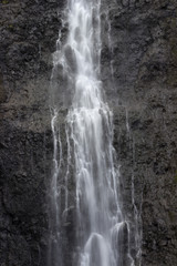 Waterfall at Vaipahi Water Gardens in Tahiti