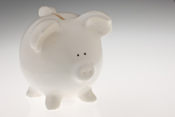 white piggy bank