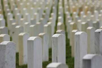 military cemetery grave markers