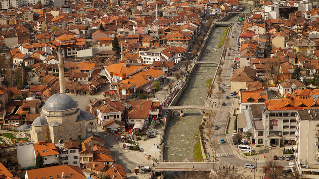 Prizren Bistrica River in Prizren, Kosovo.