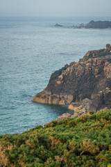 Rough and rocky Cornish coast