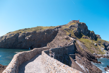 San juan de gaztelugatxe island and church in Bermeo, Basque country, Spain..