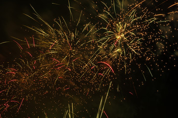 4th of July Idependance Fireworks in Night Sky