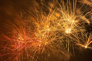 4th of July Idependance Fireworks in Night Sky