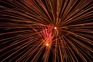 4th of July Idependance Fireworks in Night Sky