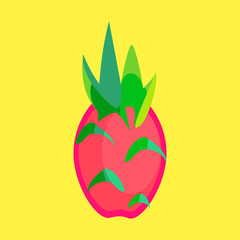 Dragon Fruit Minimalism Art Vector