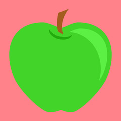 Green Apple Fruit Vector