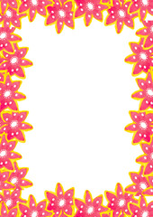 White Frame with Decorated Borders