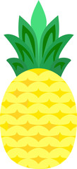 Pineapple Fruit Vector Isolated