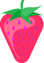 Strawberry Fruit Vector Isolated