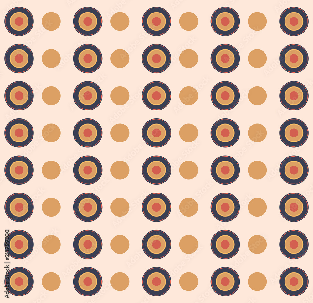 Poster design of colorful pattern with circular shapes, vector illustration