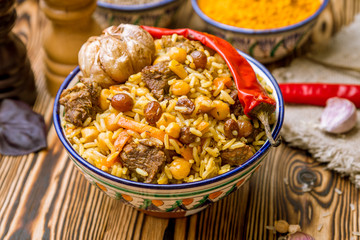 Pilaf festivities with beef
