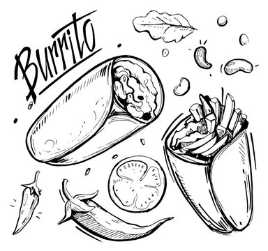 Sketch Of Burrito
