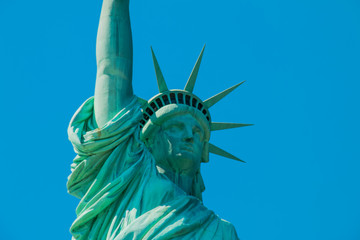 Fototapeta premium The statue of liberty in New York Harbor.