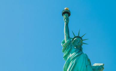 Fototapeta premium The statue of liberty in New York Harbor.