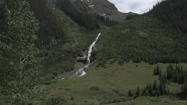 Engineer Pass part of Alpine Loop Colorado Uncompahgre River with Abrams Mountains in the Back
