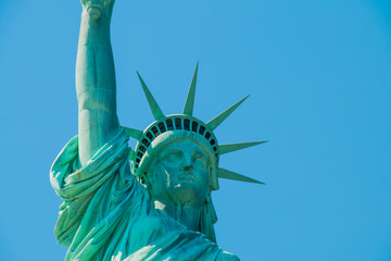 Fototapeta premium The statue of liberty in New York Harbor.