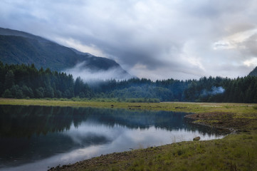 Tranquil morning reflection