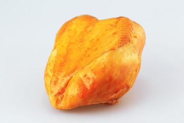 smoked chicken breast on a white background