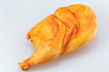 smoked chicken wings on a white background