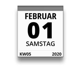 Kalender für Samstag, 1. FEBRUAR 2020 (Woche 05)