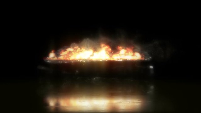 Human Sacrifice Burning on a Stone Alter.mov