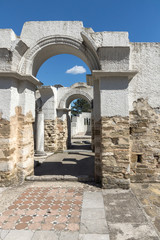 Naklejka premium Ruins of Round (Golden) Church of St. John near The capital city of the First Bulgarian Empire Great Preslav (Veliki Preslav), Bulgaria
