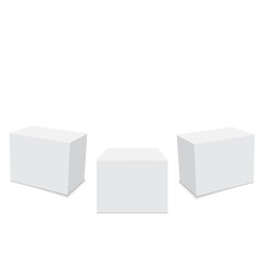 Set of cardboard boxes for your design. Vector.