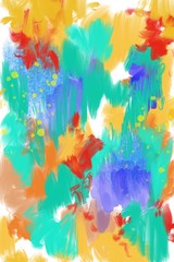 abstract hand painted background of loose painterly strokes, unique for your background or surface 
