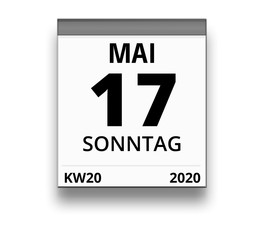 Kalender für Sonntag, 17. MAI 2020 (Woche 20)
