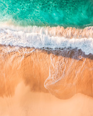 turquoise waves - obrazy, fototapety, plakaty