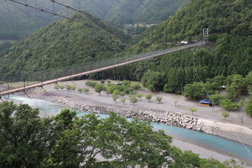 十津川村　谷瀬の吊り橋