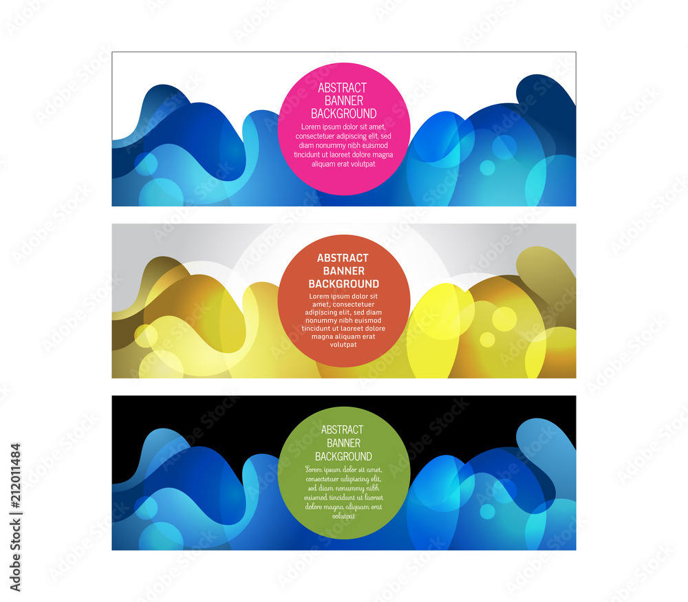 Canvas Prints set of abstract banner background designs in vector format, for your design needs such us promotiona