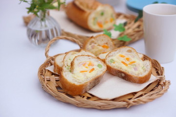 春野菜のスタッフドバゲット