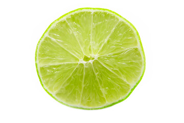 Fototapeta na wymiar Lemon Green Lime slice isolated On a white background