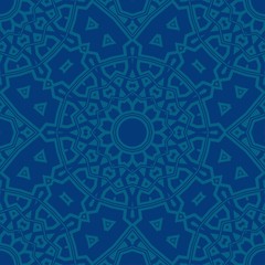 vector illustration. pattern with floral mandala, decorative border. design for print fabric, super bandana