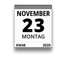 Kalender für Montag, 23. NOVEMBER 2020 (Woche 48)
