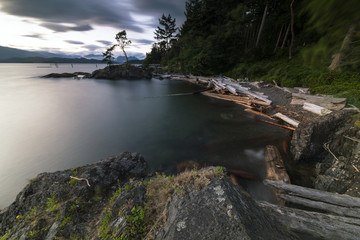 Storms arriving on Bowen Island BC Canada Landscape Pacific North West