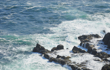 海　波　岩　素材