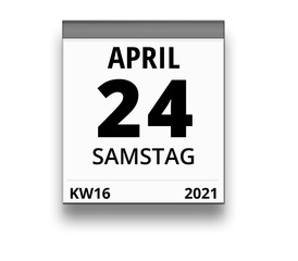 Kalender für Samstag, 24. APRIL 2021 (Woche 16)