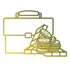 portfolio with money dollars