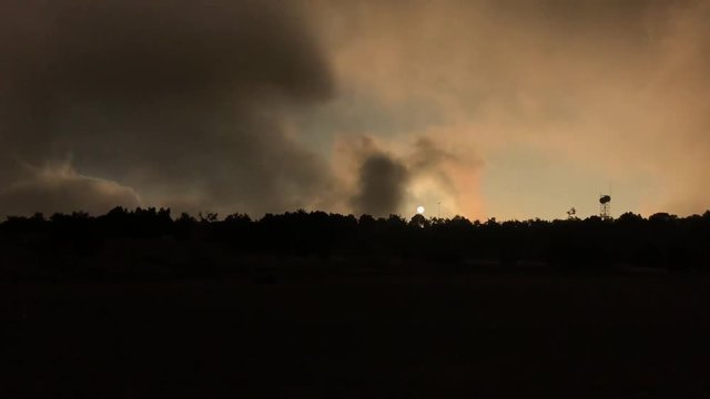 Timelapse of clouds in abha at sunset
